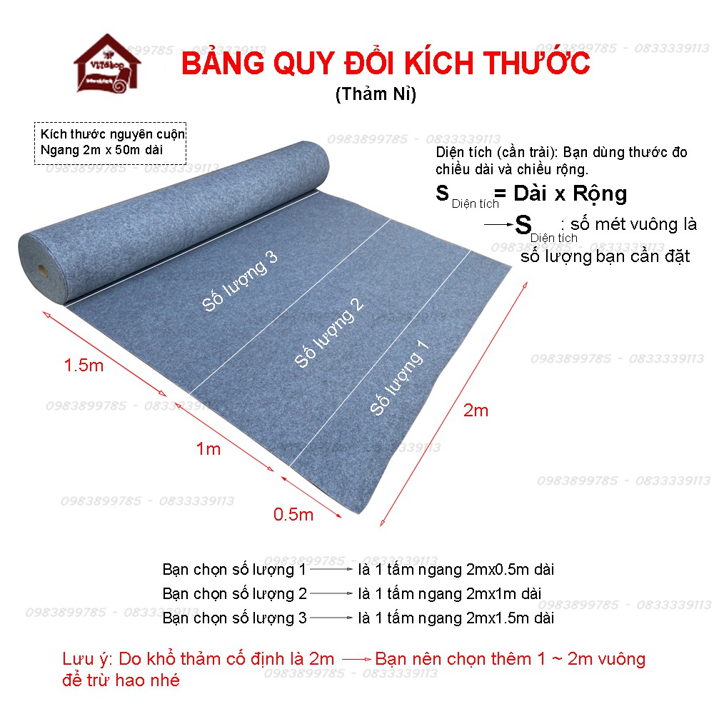 2mx0.5m Thảm Nỉ Trải Sàn - Thảm Nỉ Lót Sàn Nhà Văn Phòng Sự Kiện Màu Kem