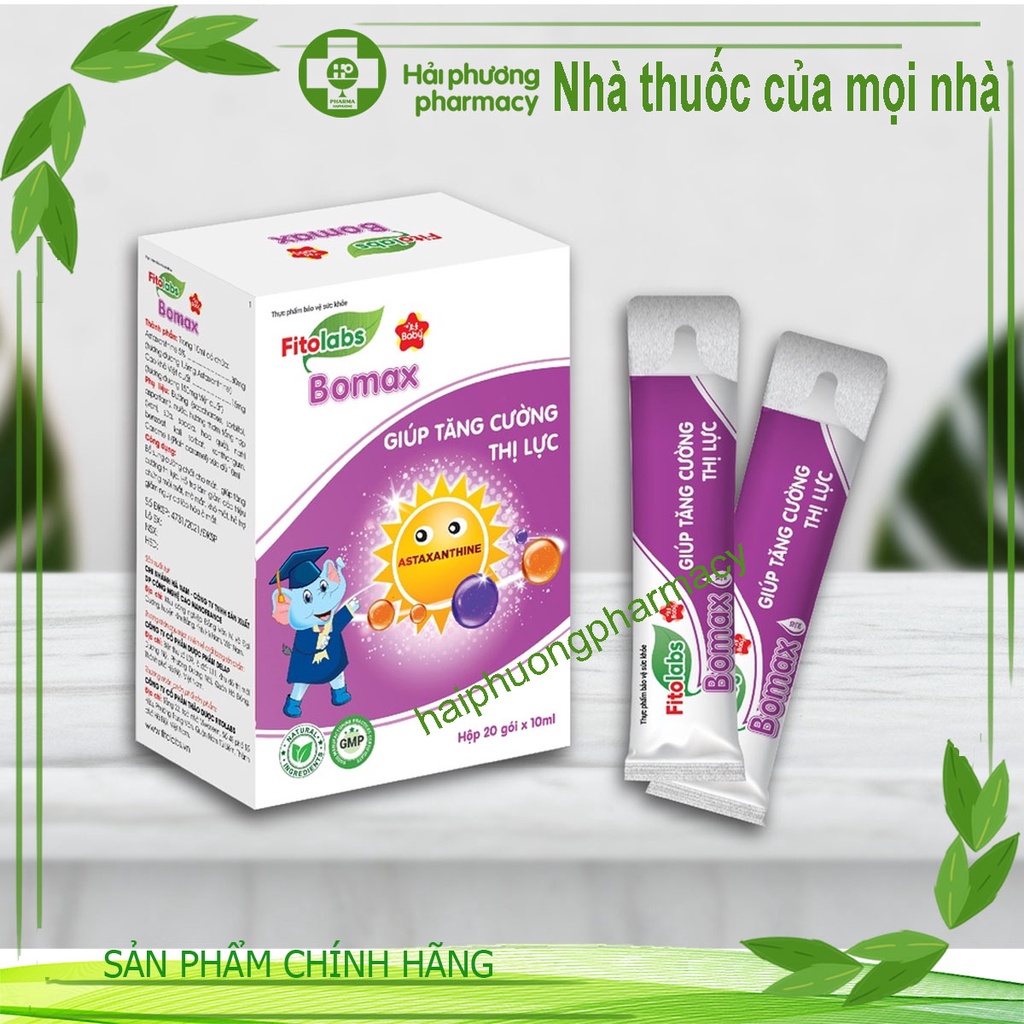 Fitolabs bomax chứa astaxanthine bổ mắt, giúp bé sáng mắt, hạn chế khô mắt