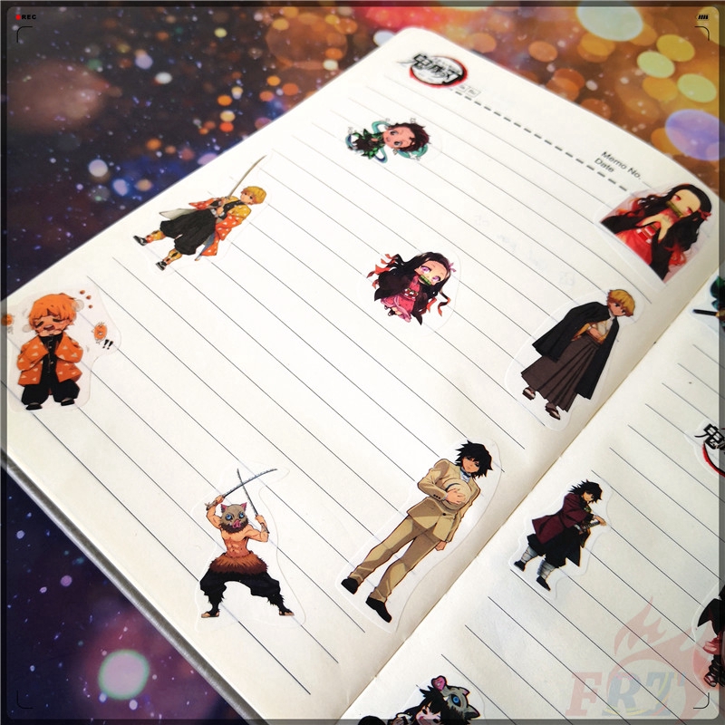 ❉ Demon Slayer: Kimetsu No Yaiba Stickers ❉ 6Sheet/Set Anime DIY Diary Scrapbooking Decals Stickers