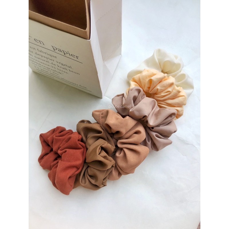 Scrunchies Tông Màu Nâu Be (Chọn màu theo số)