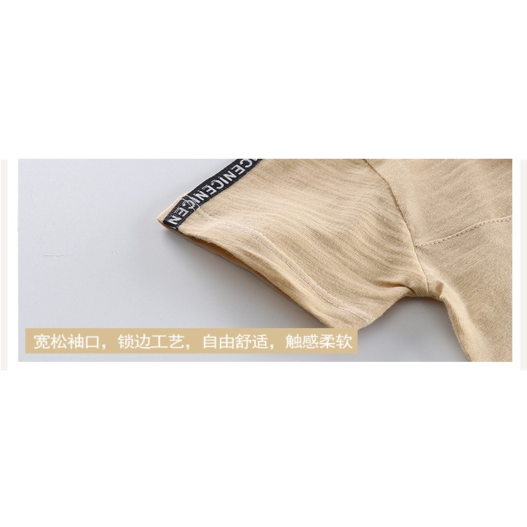 Áo thun cotton tay ngắn cổ tròn in hoạt hình phong cách Hàn Quốc cho bé 0-6 tuổi