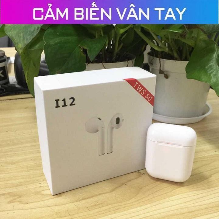 [Hàng Có Sẵn] Tai nghe airpod i12 cảm ứng vân tay 1 chạm hỗ trợ đàm thoại nghe nhạc chất