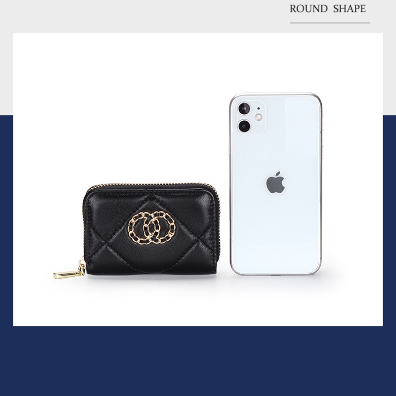 Ví da cừu SeaGloca cỡ nhỏ đựng thẻ phong cách thời trang dành cho nữ