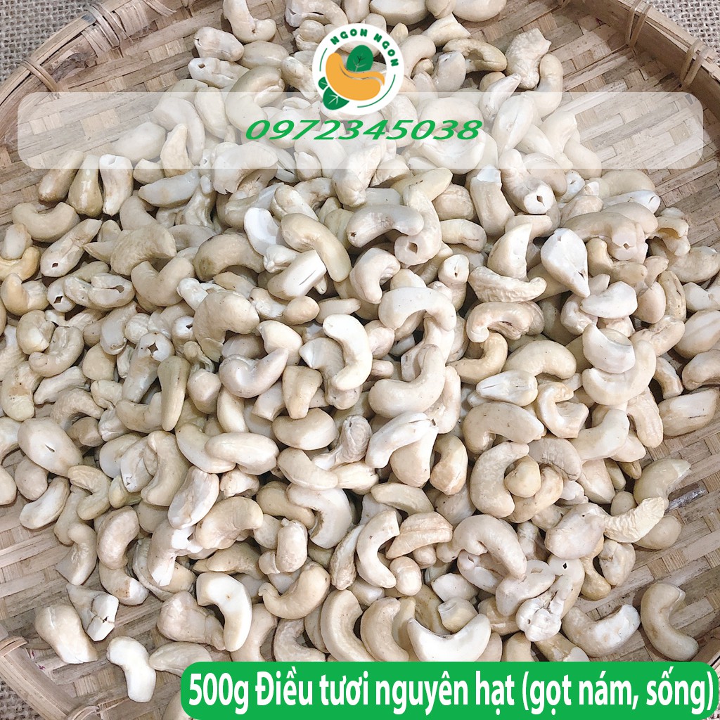 500g Hạt điều tươi nguyên hạt (như hình) | BigBuy360 - bigbuy360.vn