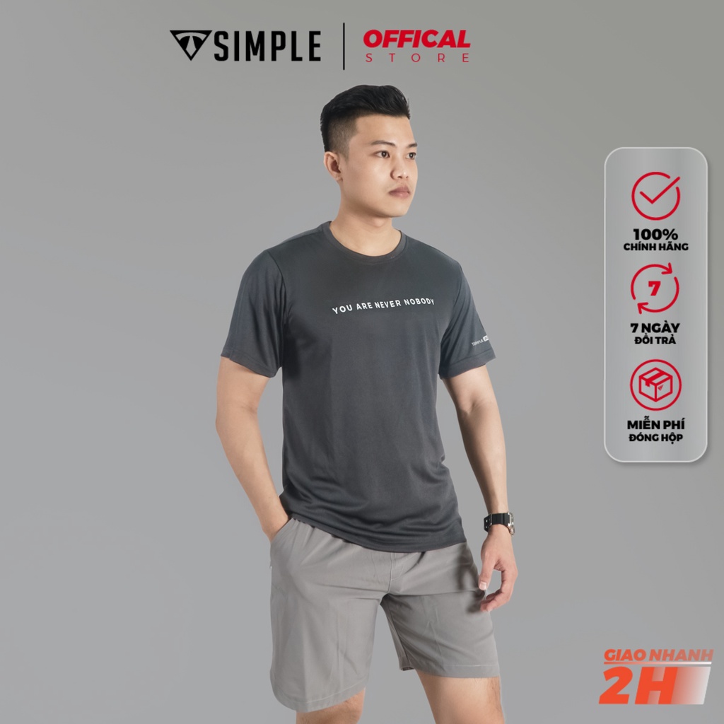 Áo Thể Thao Nam TSIMPLE cổ tròn tay ngắn tập gym vải thun lạnh thoáng mát co giãn chuẩn form MSSAHP7 | WebRaoVat - webraovat.net.vn