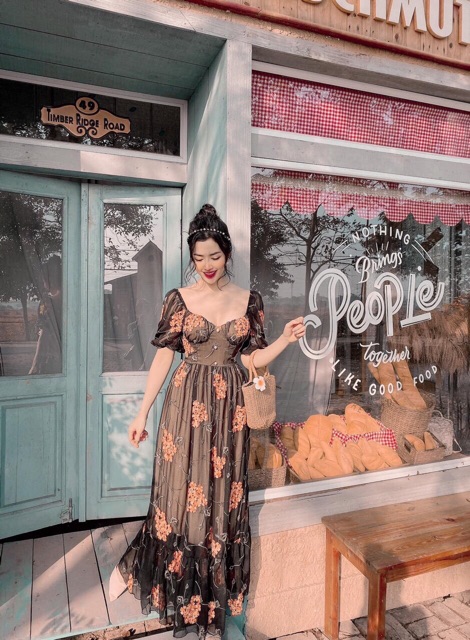 ĐẦM MAXI VOAN HOA ĐÍNH NGỌC