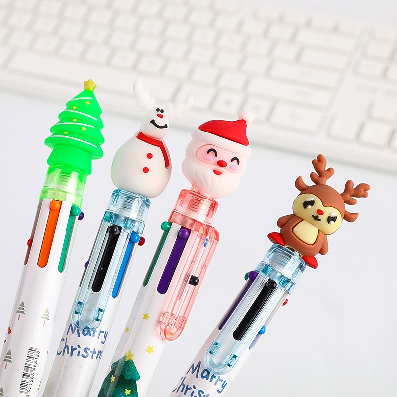 Bút Bi 6 Ngòi Chủ Đề Giáng Sinh, Bút Bi Làm Quà Tặng Noel - BEYOU
