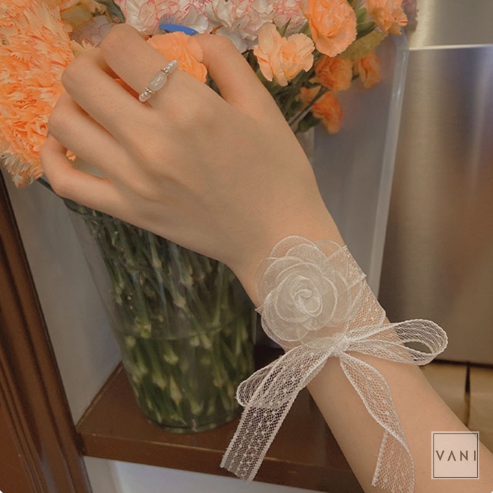 Vòng Tay Choker Hoa Ren Trắng - Vani Store [PKTT0011]