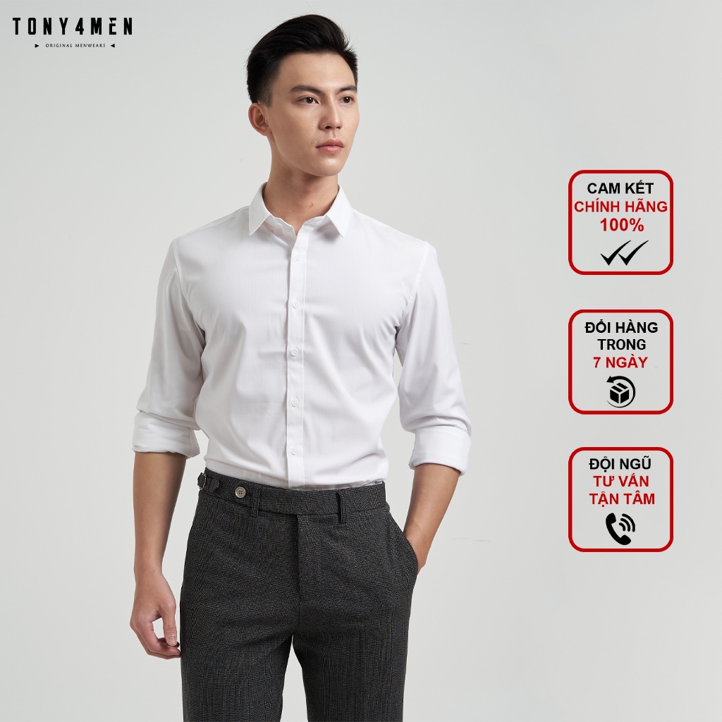 Áo Sơ Mi Nam Hàn Quốc Cao Cấp TONY4MEN Dài Tay Form Slimfit 2014