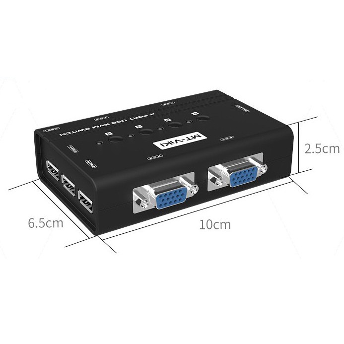 Bộ chia KVM Switch 4 cổng USB MT Viki MT-460KL - Hàng Chính Hãng