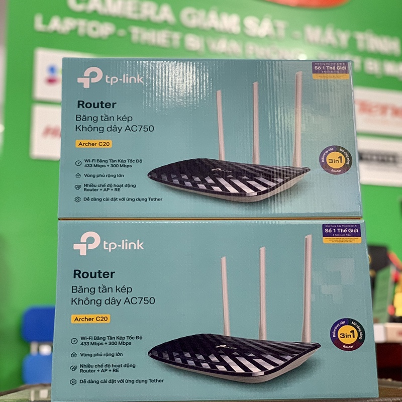 Bộ phát Wifi Tplink 2 3 4 Râu 840N 820N 841N C20 C50, Cục phát Wifi Tplink Xuyên tường 2.4Ghz 5.0Ghz