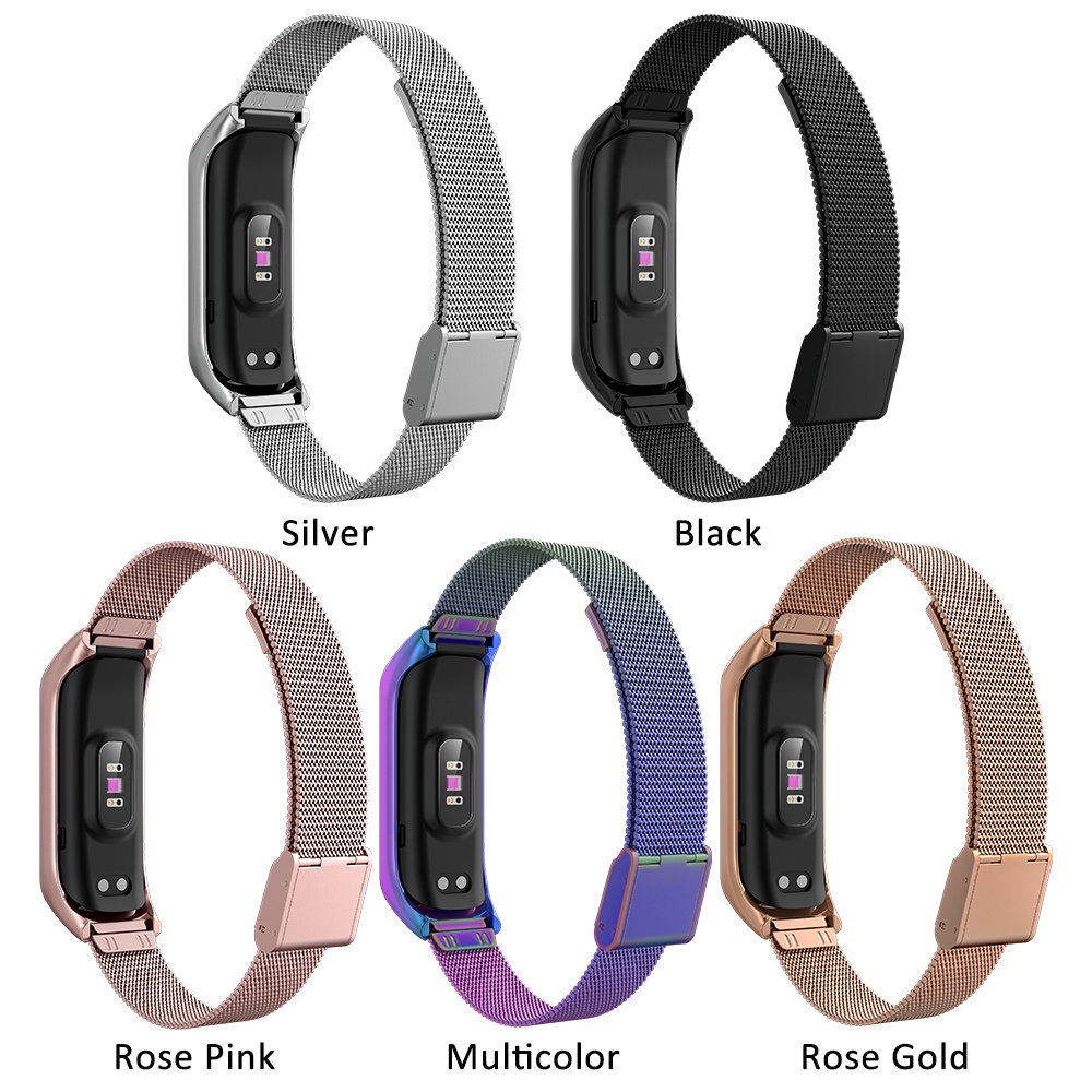 Dây Đeo Inox Cho Đồng Hồ Thông Minh Samsung Galaxy Fit 2 Kèm Khóa Cài Tùy Chỉnh Phù Hợp Với2 R220
