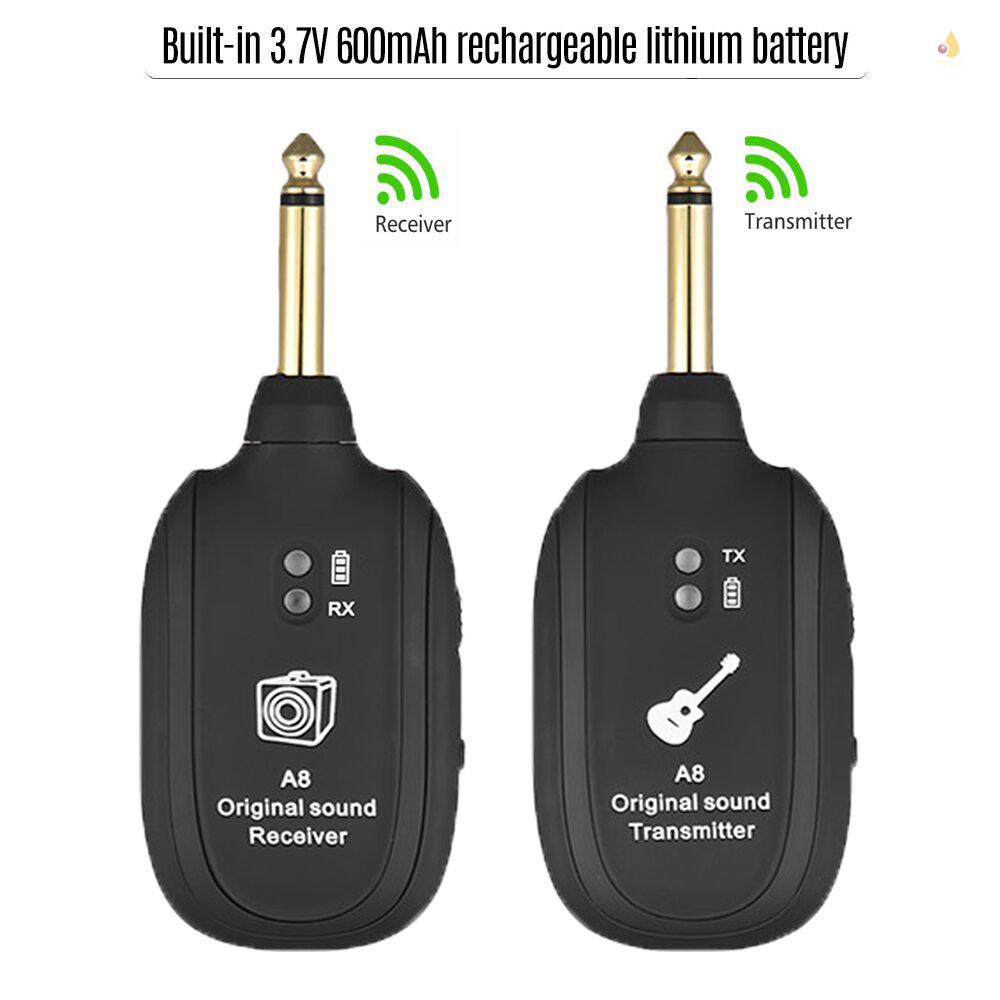 Bộ Thu Phát Tín Hiệu Không Dây A8 UHF 730mhz Phạm Vi 50M Cho Đàn Guitar Điện/Violin/Violin