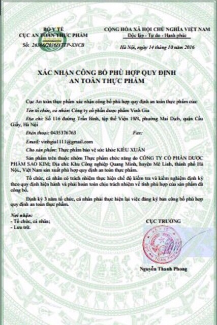 Thực phẩm chức năng viên uống KIỀU XUÂN