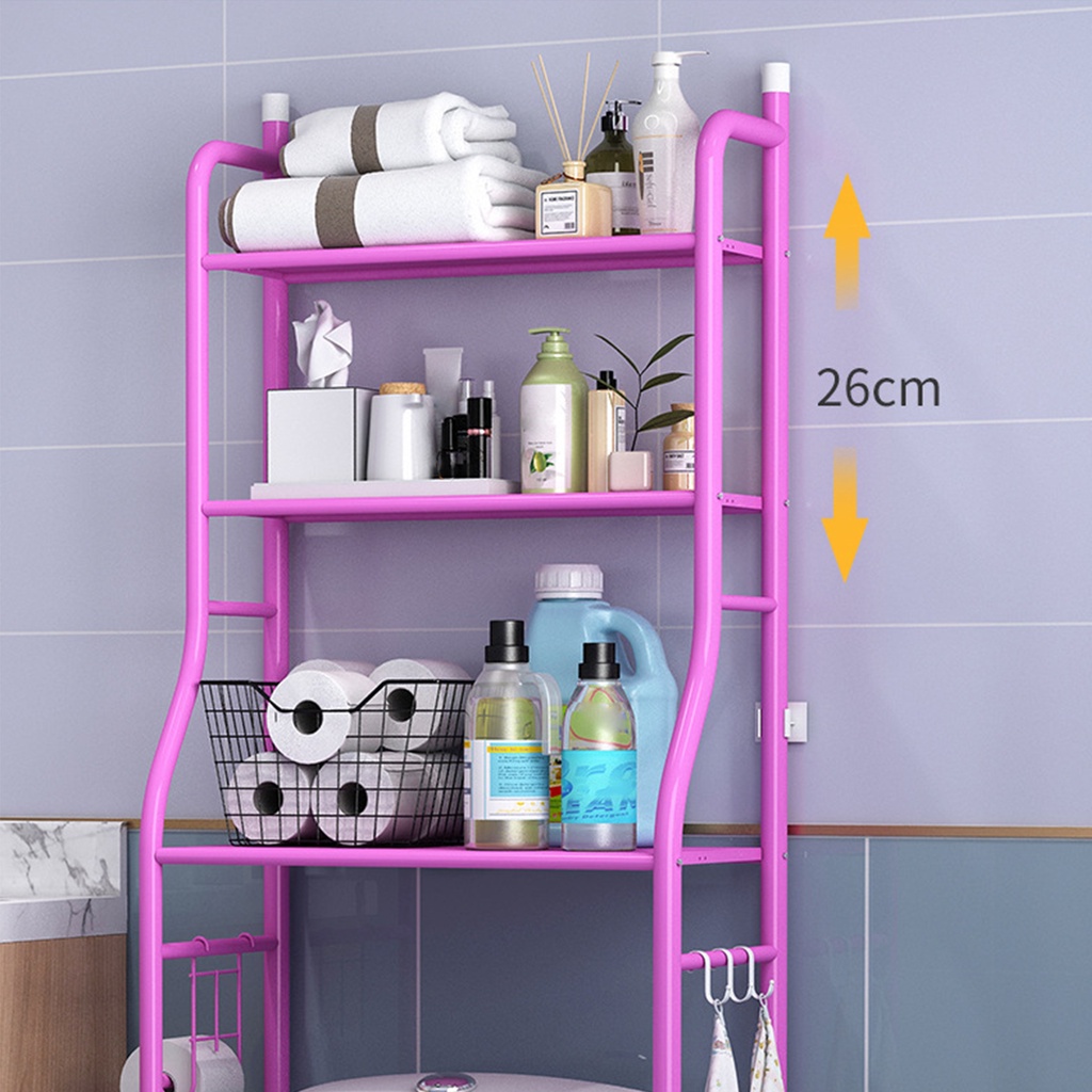 Kệ để đồ nhà tắm 3 tầng, kệ sau máy giặt 2 tầng đa năng dễ lắp ráp tiết kiệm không gian - Sức Chứa Lớn oxygen072