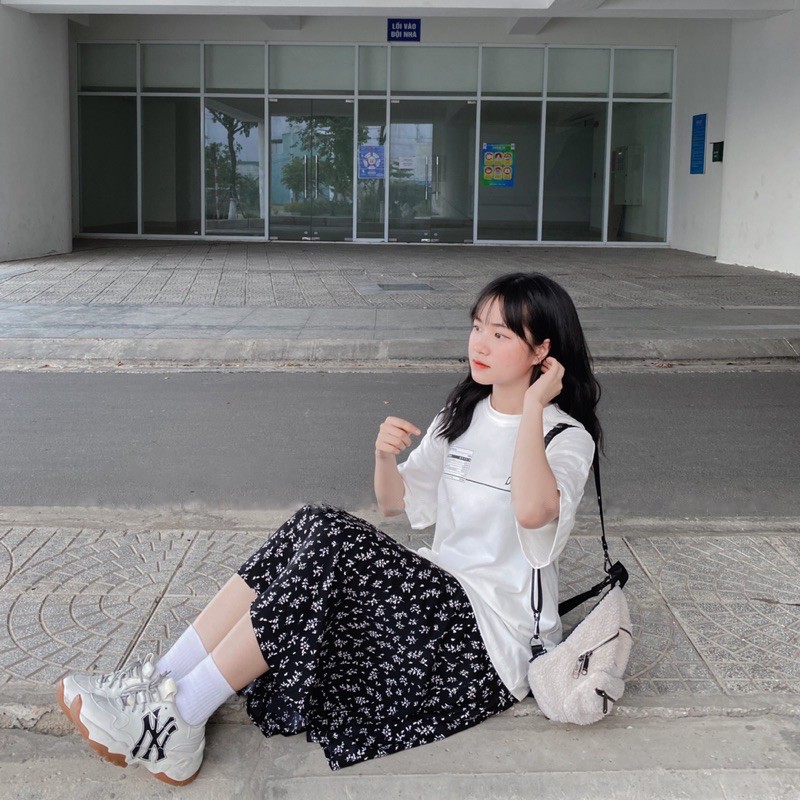 CHÂN VÁY DÀI HOA NHÍ ULZZANG CẠP CHUN , ĐẦM NỮ TRẮNG VINTAGE DỰ TIỆC ( video ảnh thật) | BigBuy360 - bigbuy360.vn