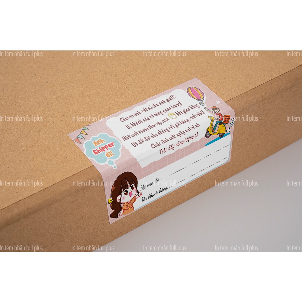 [ GIÁ GỐC TẬN XƯỞNG ] Tem dán Cảm Ơn Shipper đẹp, giá rẻ