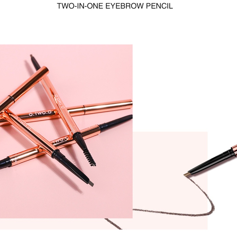 Bút Kẻ Lông Mày Hai Đầu Chống Thấm Nước Lâu Trôi Cho Người Mới Bắt Đầu