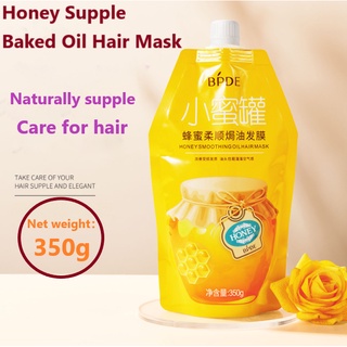 Mặt nạ ủ tóc mật ong 350g làm mềm tóc dưỡng ẩm phục hồi tóc khô và hư tổn