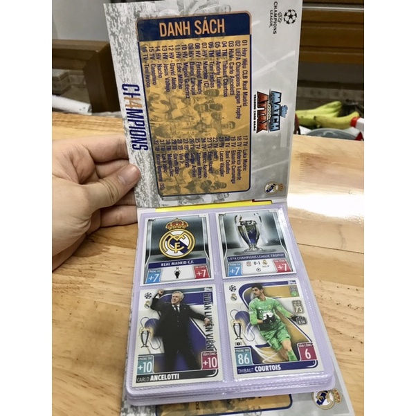 Album thẻ Nhà Vô Địch Châu Âu Real Madrid 2022