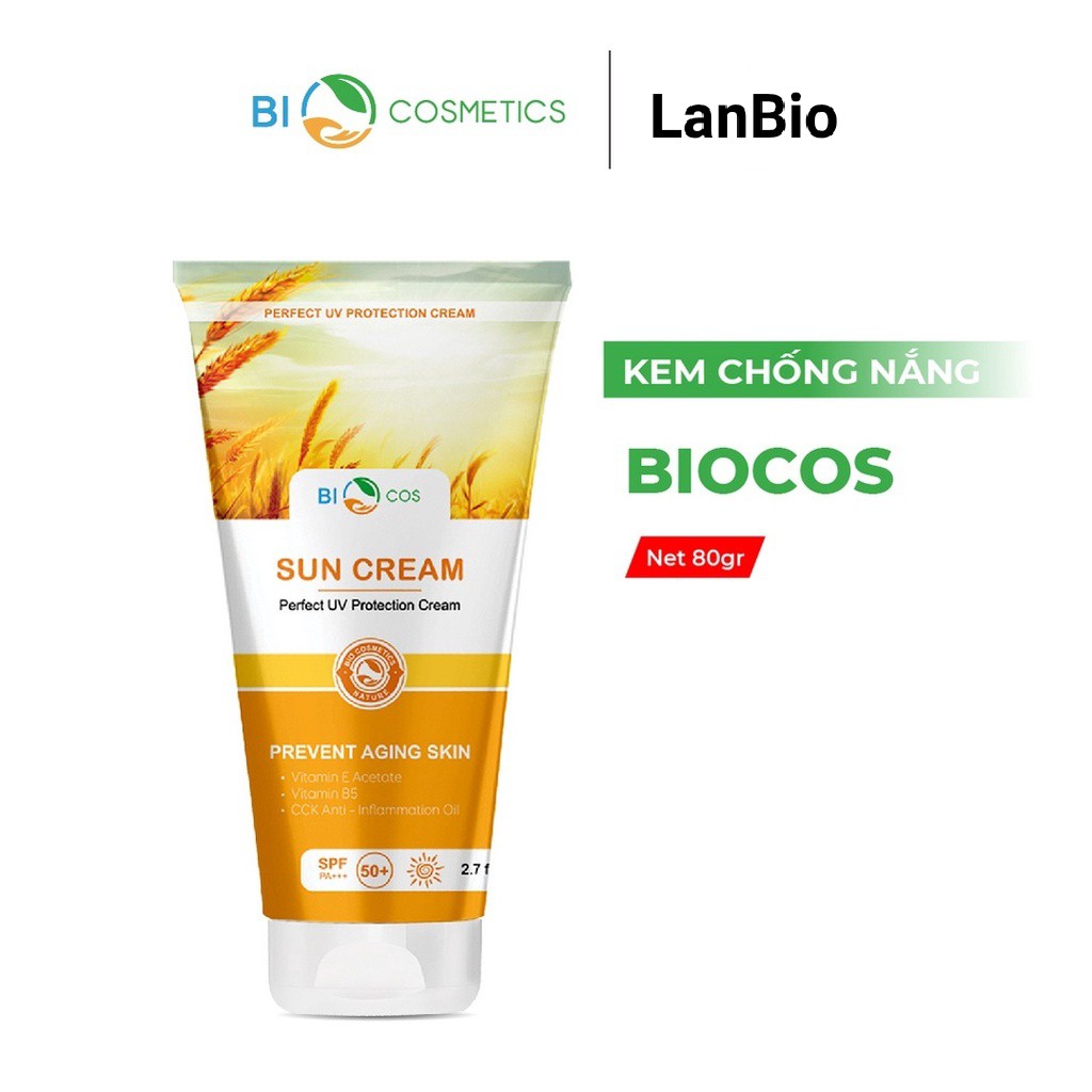 kem chống nắng Sun Cream SPF50+ Bảo Vệ Khỏi Tia UV PA+++ Dưỡng Ẩm Kiềm Dầu, Sáng Da 80g