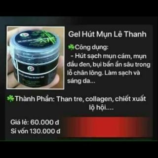 Gel lột mụn than tre hoạt tính Lê Thanh