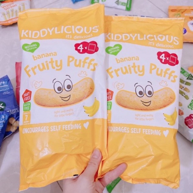 Bánh Cho Bé Dị Ứng Kiddylicious, Bánh Ăn Dặm Hữu Cơ Không Chứa Sữa Cho Bé Dị Ứng.