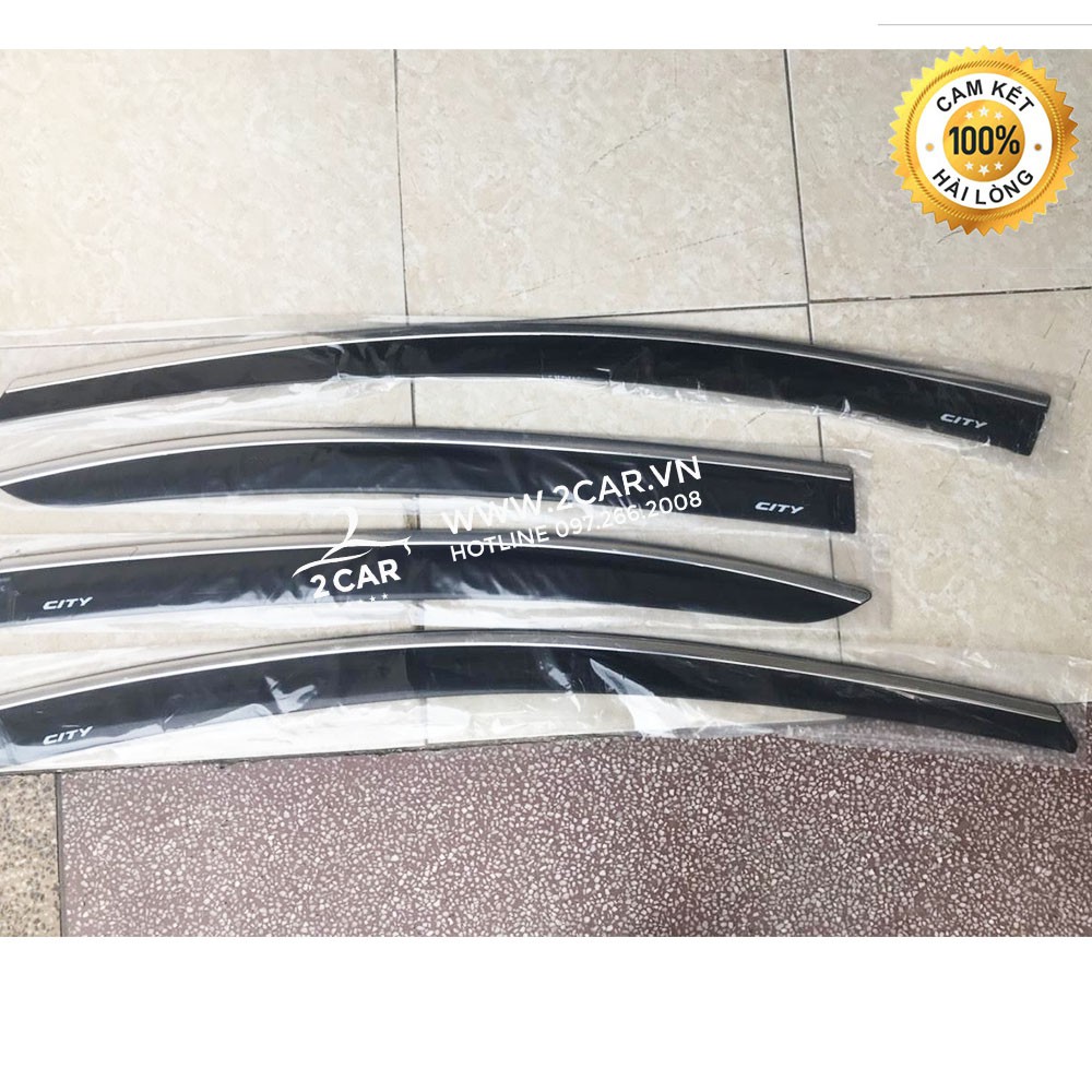 Vè che mưa chỉ Inox xe Honda City 2015 - 2020, 2021, 2022 Hàng cao cấp nhất thị trường