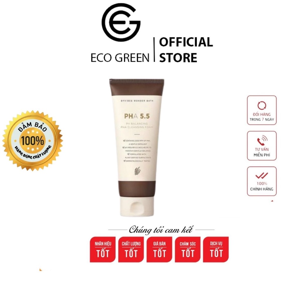 Sữa rửa mặt cân bằng da PHA 5.5 pH Blancing PHA Cleansing Foam 130ml - Ecogreenofficial