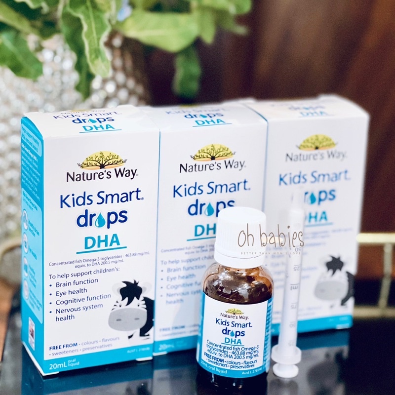 Kids Smart Drops DHA Nature's Way hỗ trợ phát triển não bộ trẻ em [OH BABIES]