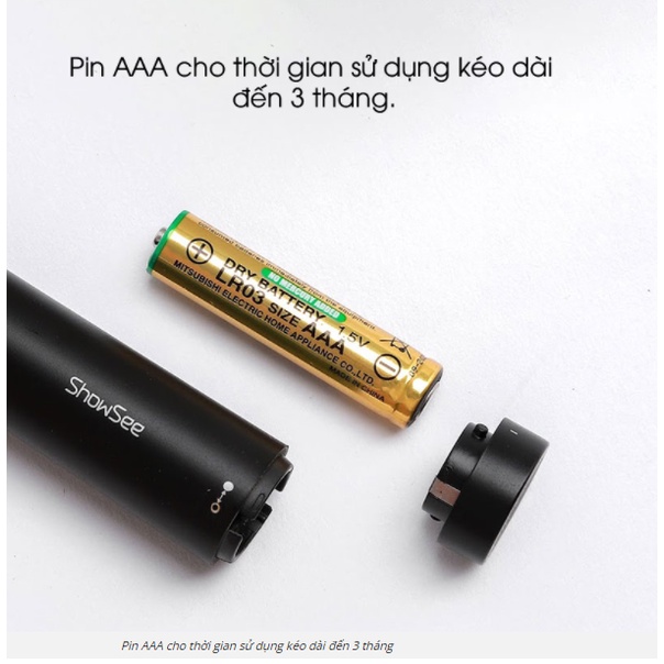 Hoả tốc | Máy tỉa lông mũi Xiaomi ShowSee C1-BK | Cầm tay có thể tháo rời với dao cắt hai lưỡi xoay 360 độ | MIHOANGGIA