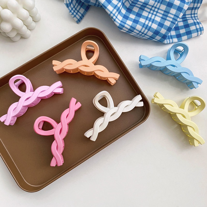 Kẹp Tóc Càng Cua Bằng Nhựa Phong Cách Retro Pháp Cổ Điển