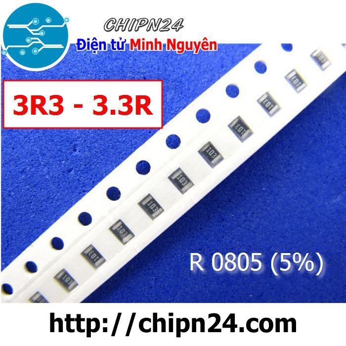 [50 CON] Điện Trở dán SMD 0805 3.3R (5%)