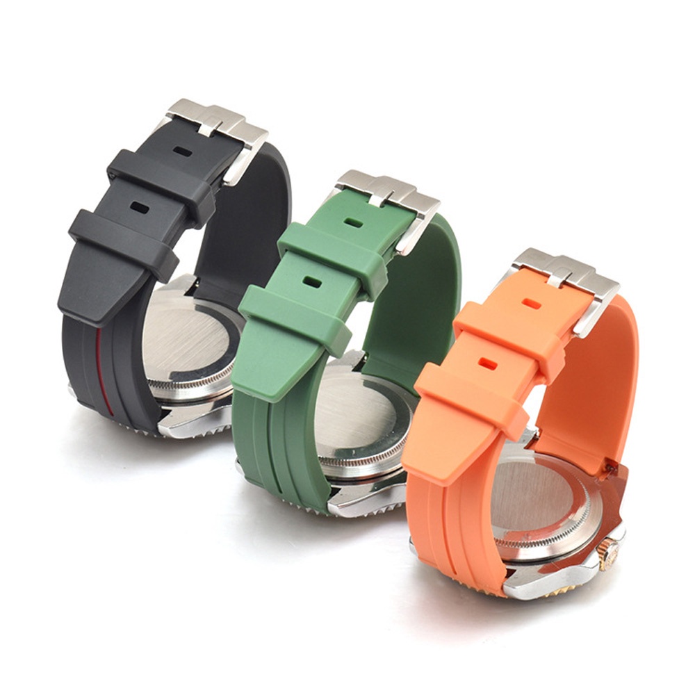Dây Đeo Đồng Hồ Bằng Silicon TPU Dày 20mm 21mm 22mm Cho Rolex