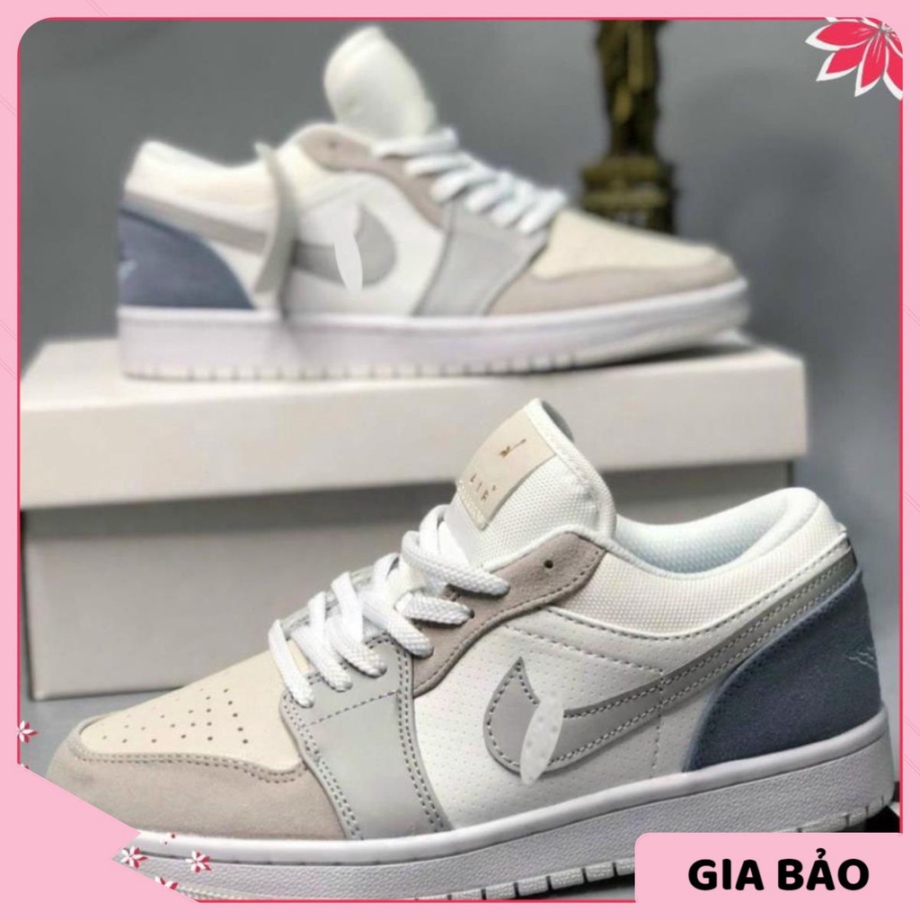 🎀 SIÊU HÓT 🎀 Giày Sneaker Jordan Paris xám cổ thấp nam nữ cao cấp full box + bill
