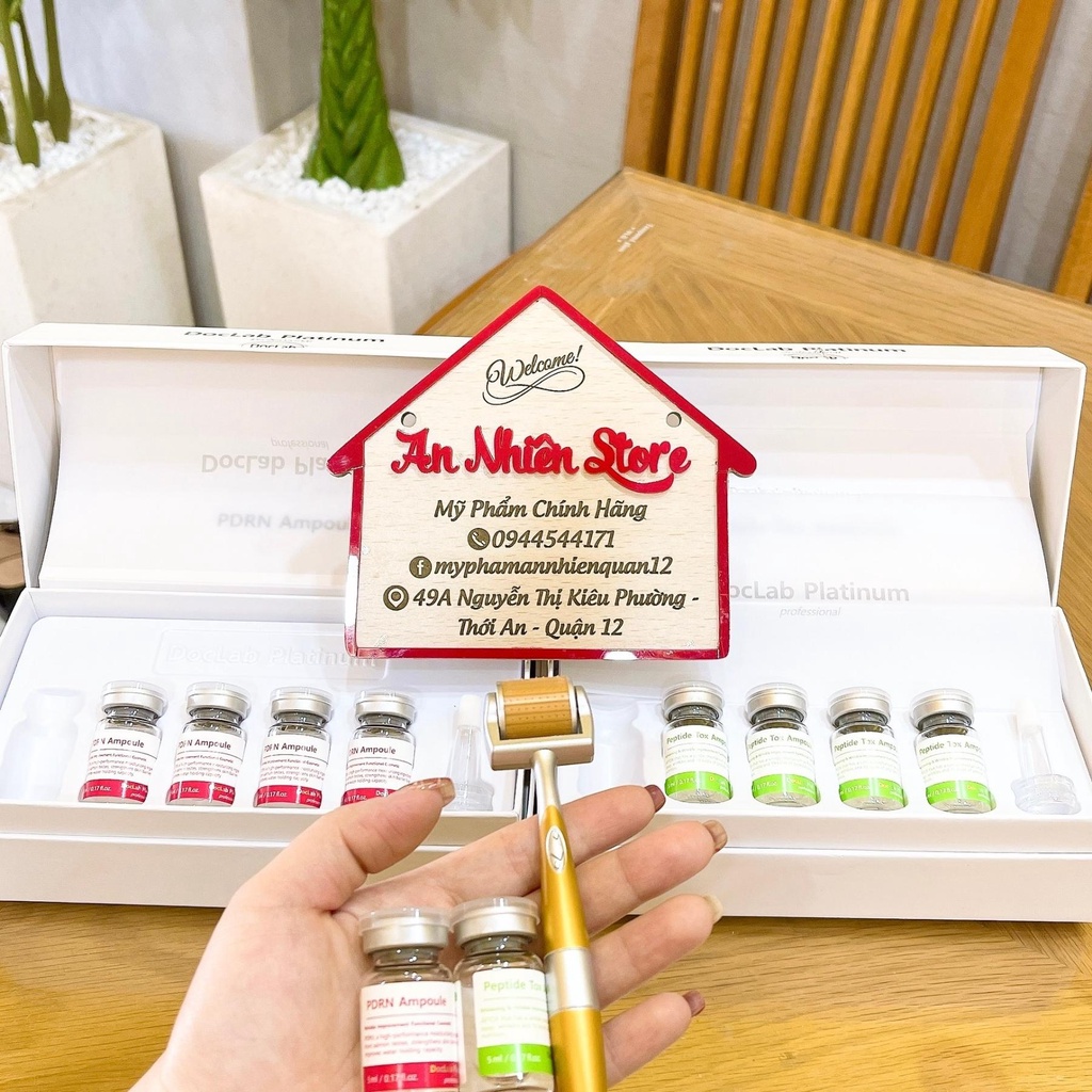 Tinh Chất Xóa Nhăn Mờ Nám Nâng Cơ PDRN Ampoule Và Peptide Tox Ampoule Hãng Doclab Platinum An Nhiên Cosmetic