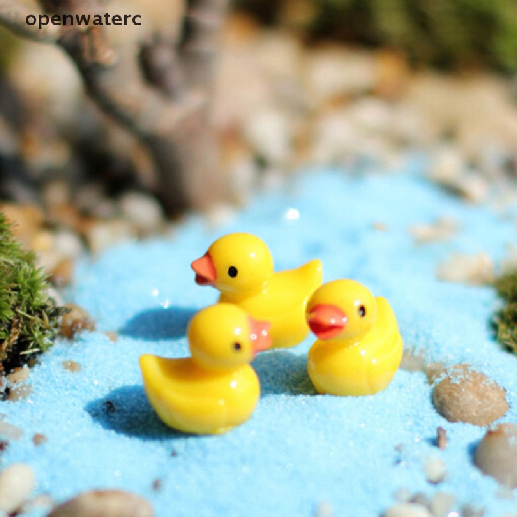 Bộ 6 Tượng Vịt Vàng Dùng Trang Trí Vườn Thu Nhỏ