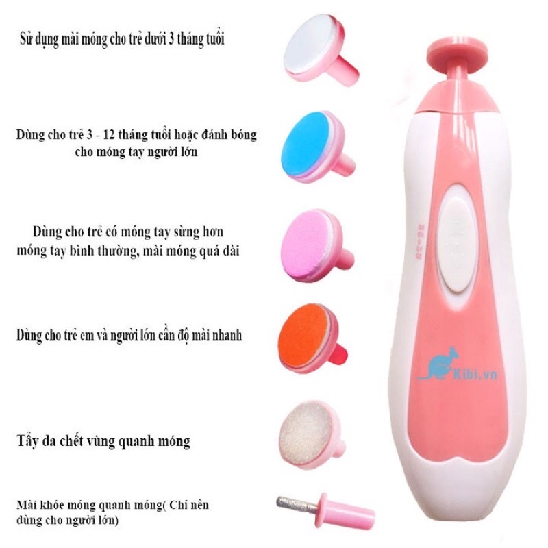 Bộ dụng cụ mài móng tay cho bé 3-12 tháng