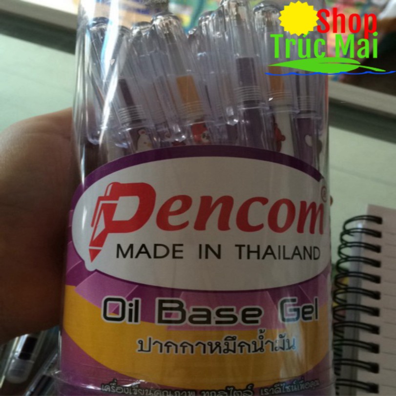 3 chiếc bút bi dầu pencom og7p mực tím