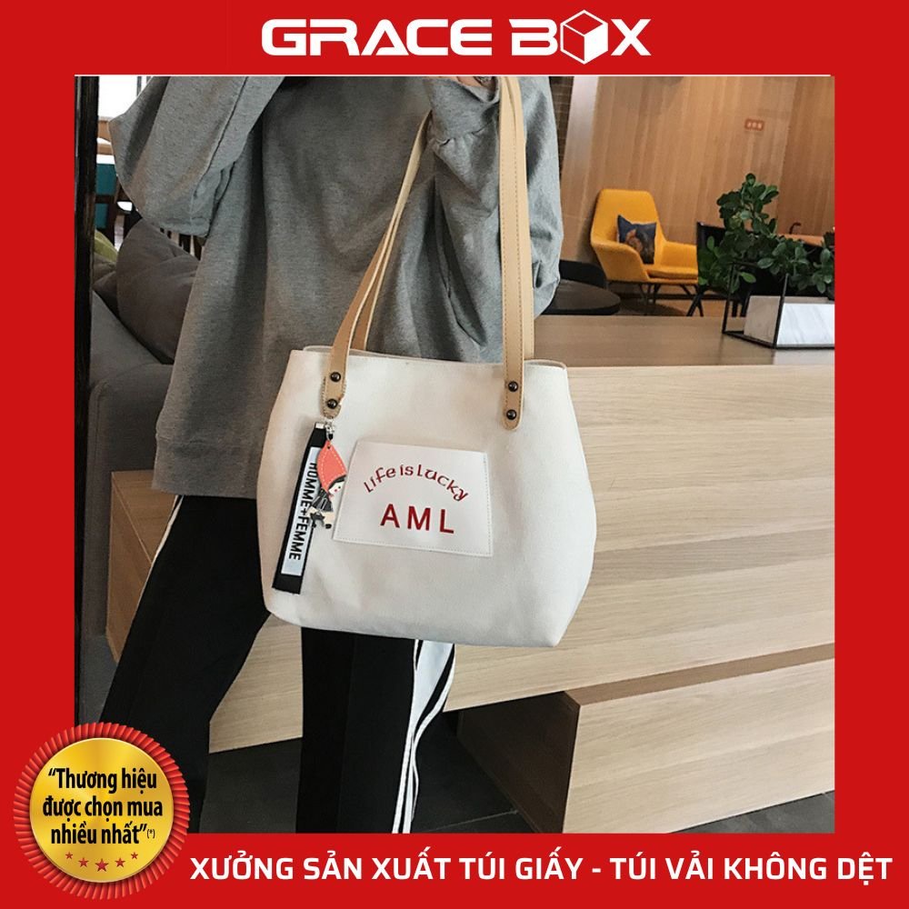 Túi Vải Canvas AML Cực Chất - Siêu Thị Bao Bì Grace Box
