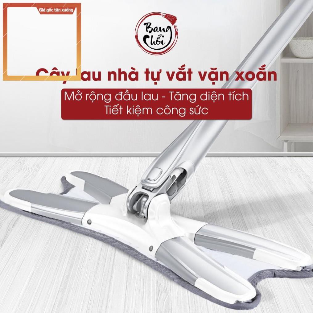 Cây lau nhà tự vắt vặn xoắn chữ X LOCK&COCK trục xoay 360 độ sử dụng dễ dàng thân thép sơn tĩnh điện