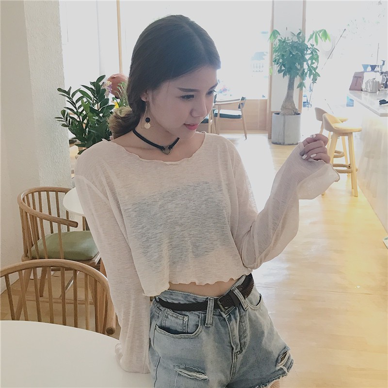 Áo thun nữ form rộng Emilyshop cotton cổ tròn in basic