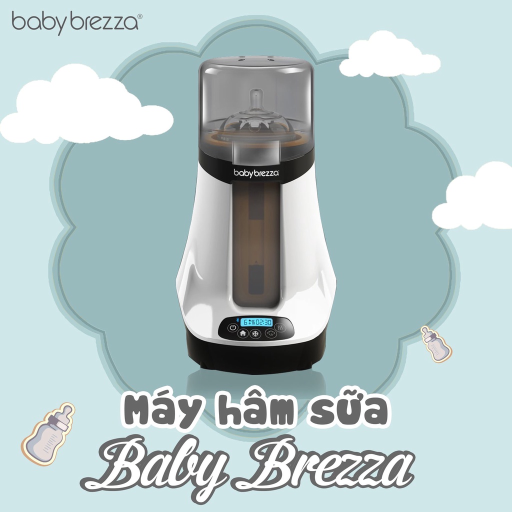 Máy hâm sữa Baby Brezza Mỹ Chính hãng có Bluetooth kết nối điện thoại - Bảo hành 1 năm