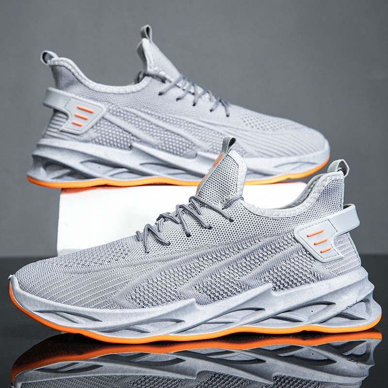 Giày thể thao IELGY cột dây công nghệ flyknit thiết kế đơn giản và gọn gàng dành cho nam giới