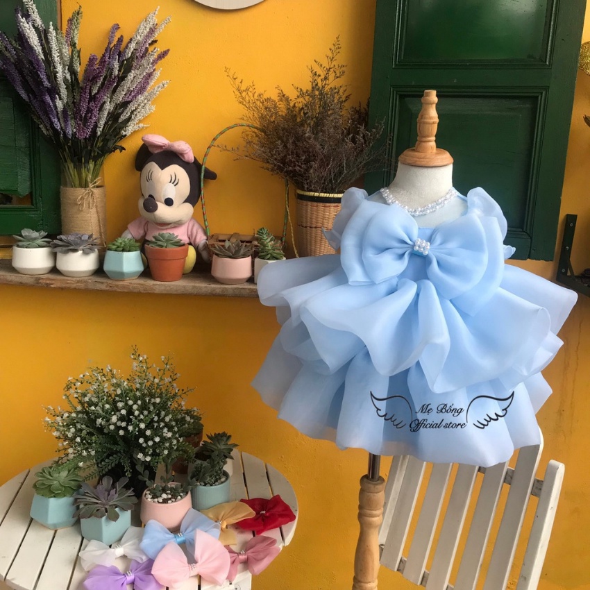 Váy công chua cao cấp có tay-Đầm công chúa-Thời trang cho bé-Váy thiết kế-Đầm thiết kế-Mẹ BốngPrincess dress