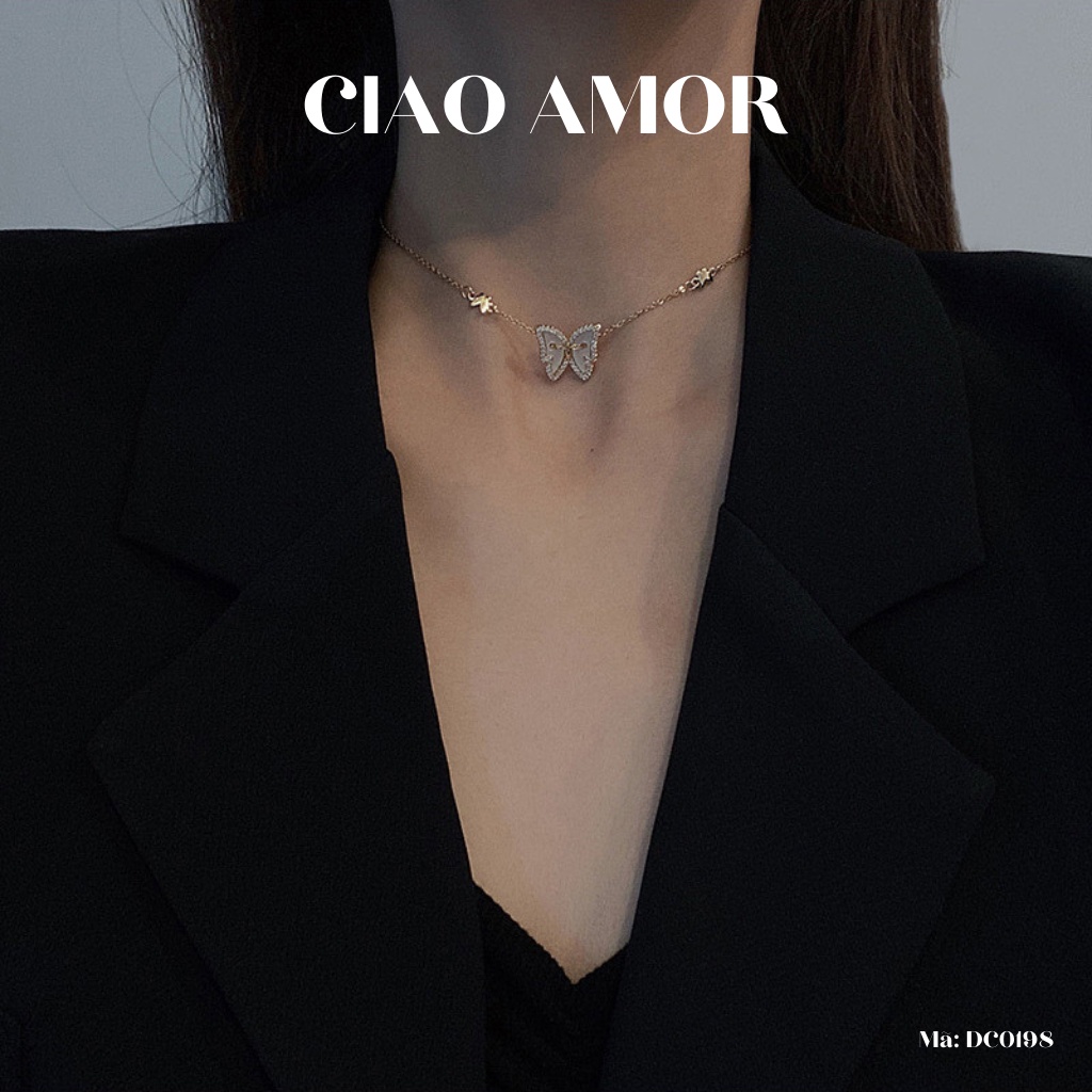 Dây chuyền nữ, chocker ôm cổ cánh thanh lịch Trang sức Ciao Amor - DC0198