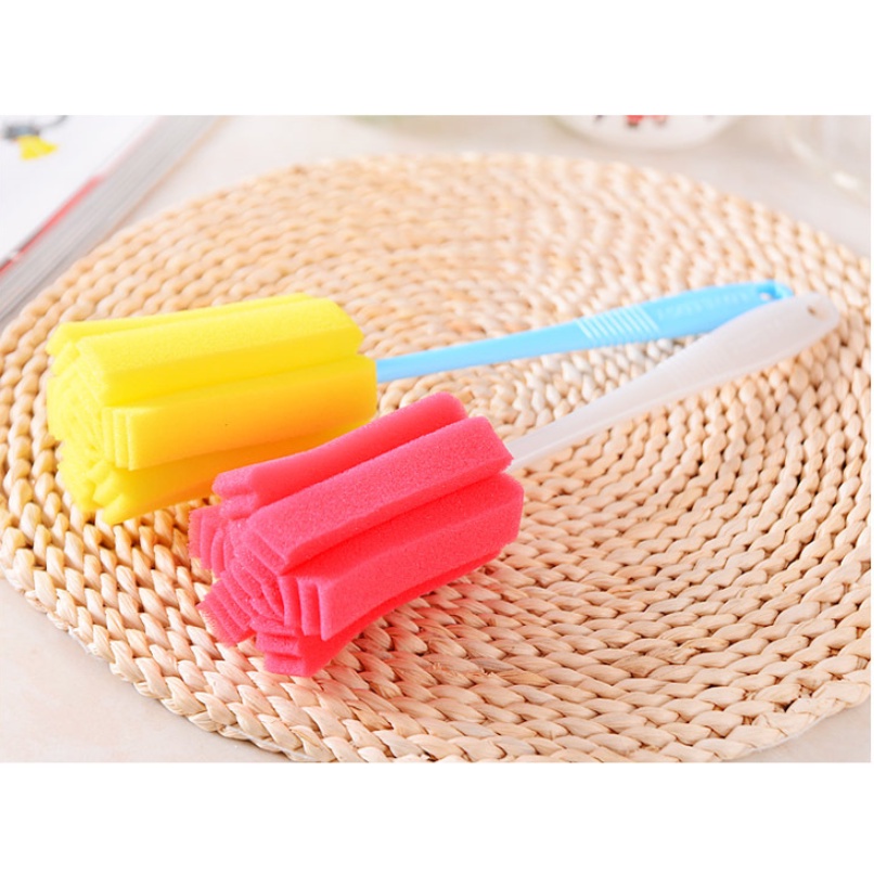 Cọ Rửa Bình Sữa, Cốc, Chén Đa Năng Với Mút Xốp Bọt Biển Siêu Sạch Nhiều Màu Sắc