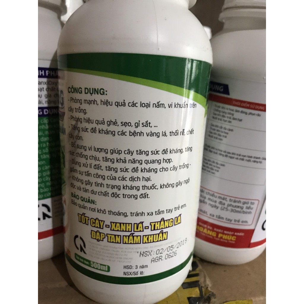 Dung dịch bảo vệ cây trồng không lo nấm khuẩn Nano Bạc Đồng 500ml nhãn mới M6