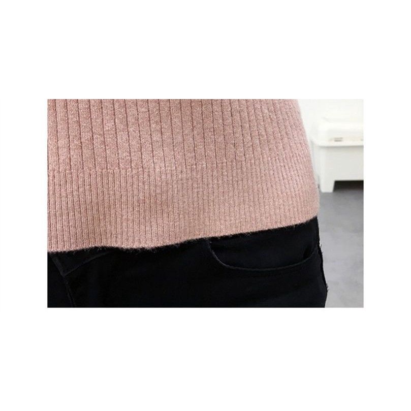 Áo Len Tay Dài Cổ Chữ V Form Rộng Thời Trang Cho Nữ