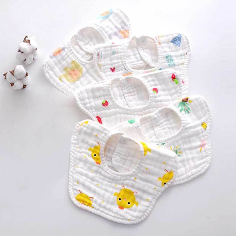 Yếm Ăn Chất Liệu Cotton Có Thể Điều Chỉnh Tiện Lợi Dành Cho Bé
